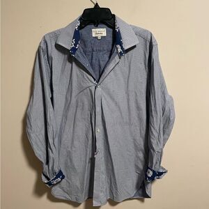 Ted Baker Endurance Floral Flip Cuff Long Sleeve Button Shirt- Size 16.5 - 34/35